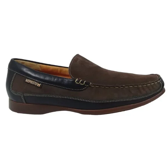 Mephisto Men's Baduard Brown Suede Leather Slip-On Loafers Shoes Size 11 - Picture 1 of 12